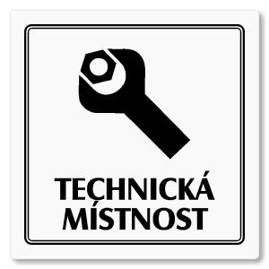 Technická místnost, 100x100mm, bílá, Utah